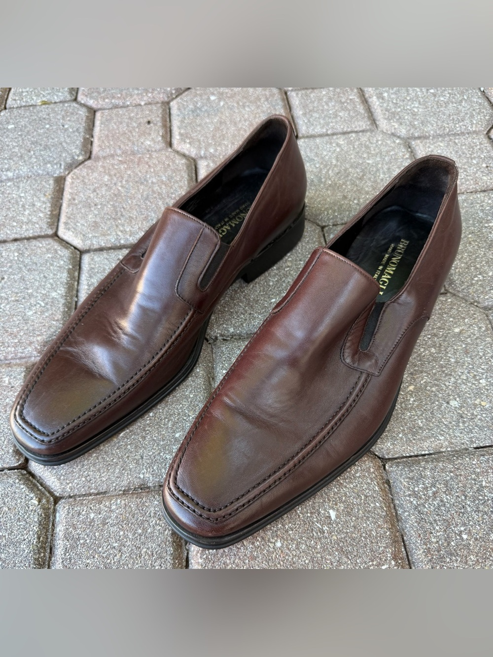 Bruno Magli Brown Leather Loafers Slip-On Shoes sz Mens 10M Style: Raging